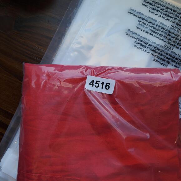 Halston Dress Womens Medium Red Linen Blend Shift Sleeveless Pockets A-Line - Picture 8 of 8